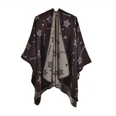 Thicken Warm Slit Shawl Large Printed Casual Shawl Wraps