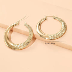 18K Plated Golden Hoop Earrings for Women