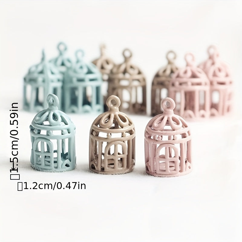 5 Mini Metal Birdcages for 1/12 Dollhouses DIY Scenes Collectible Gift
