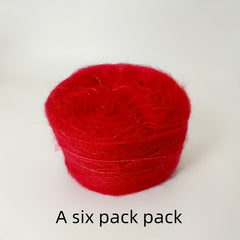6pcs Silk Mohair Fine Thread Woven Shirt Soft Skin friendly DIY Knitting