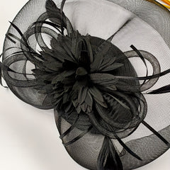 Vintage Fascinator Hats Feather Flowers Hair Clip Hat For Women Tea Party Bridal