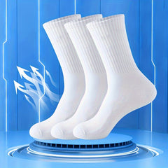 6 Pairs Men's Solid Sports Socks Breathable Comfortable Athletic Running Socks