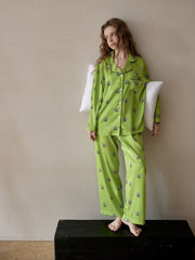 Bee Print Pajama Set Women's Sleepwear