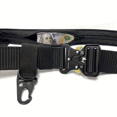2in1 Military Nylon Belt With Hidden Pocket Metal Quick Release Buckle