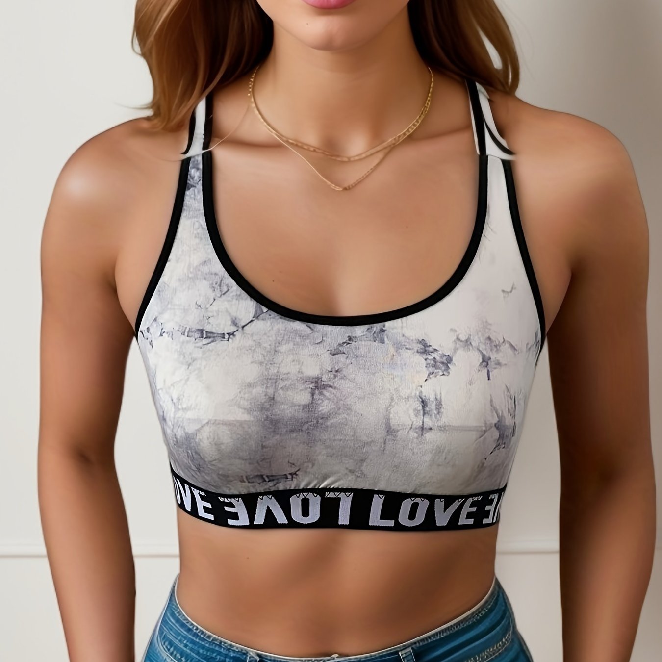 Letter Print Sleeveless Top Women's Sleepwear