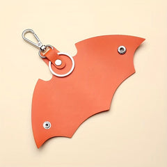 Bat Keychain Pendant PU Leather Car Key Bag