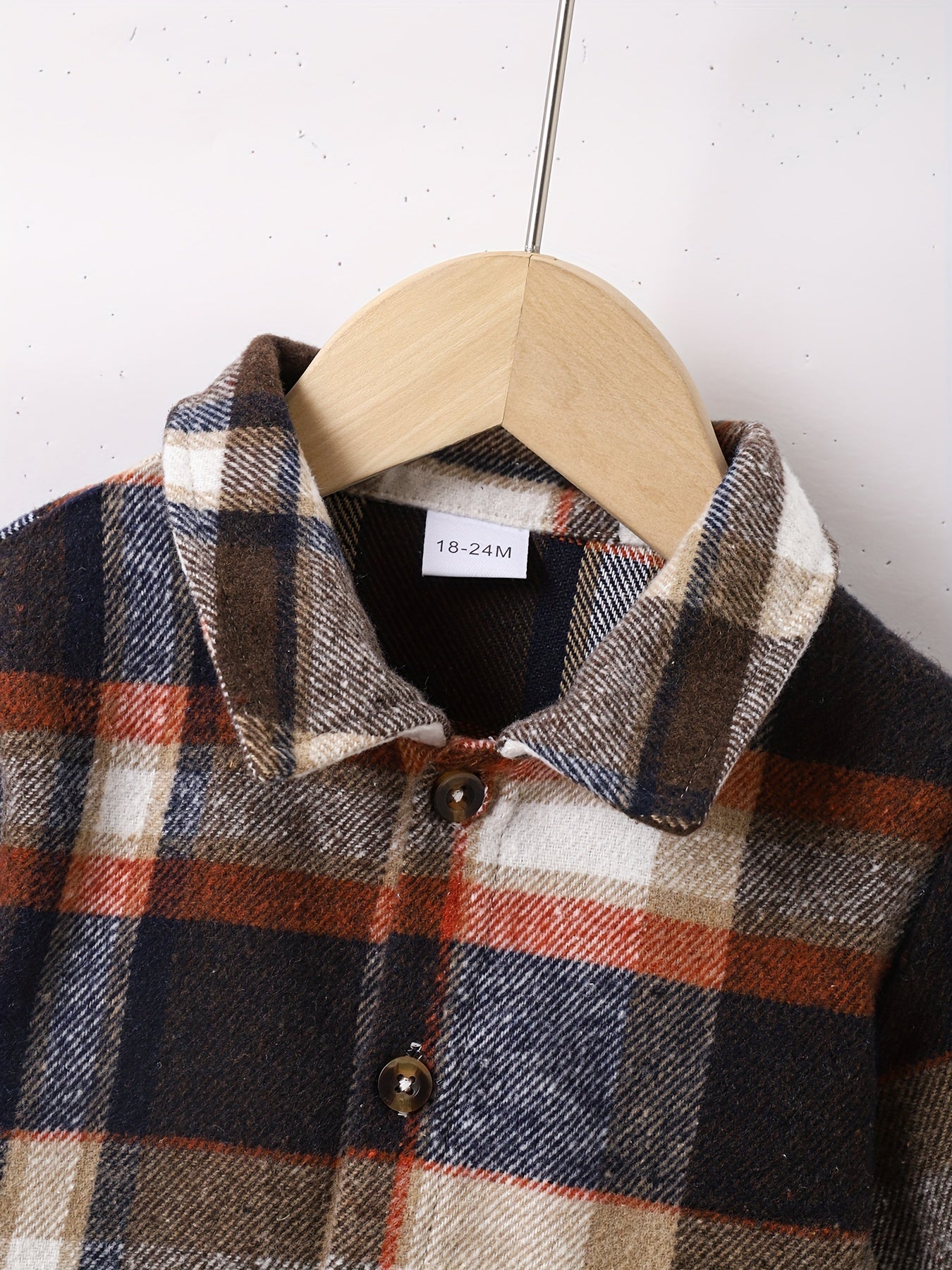 Boy's Plaid Shirt & Corduroy Pants Set Comfortable Casual Outfits for Kids