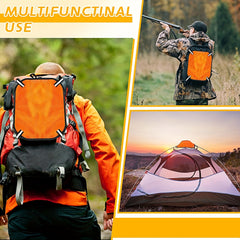 Orange Mesh Safety Panel w/ Reflective Strips - High Visibility Outdoors Safety