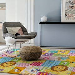 Foldable Kids Rug Cartoon Pattern Educational Activity Surface
