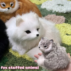 JIAJCHUF Plush Fox Stuffed Animal Soft Polyester Polar Fox Plush Toy 6 Colors