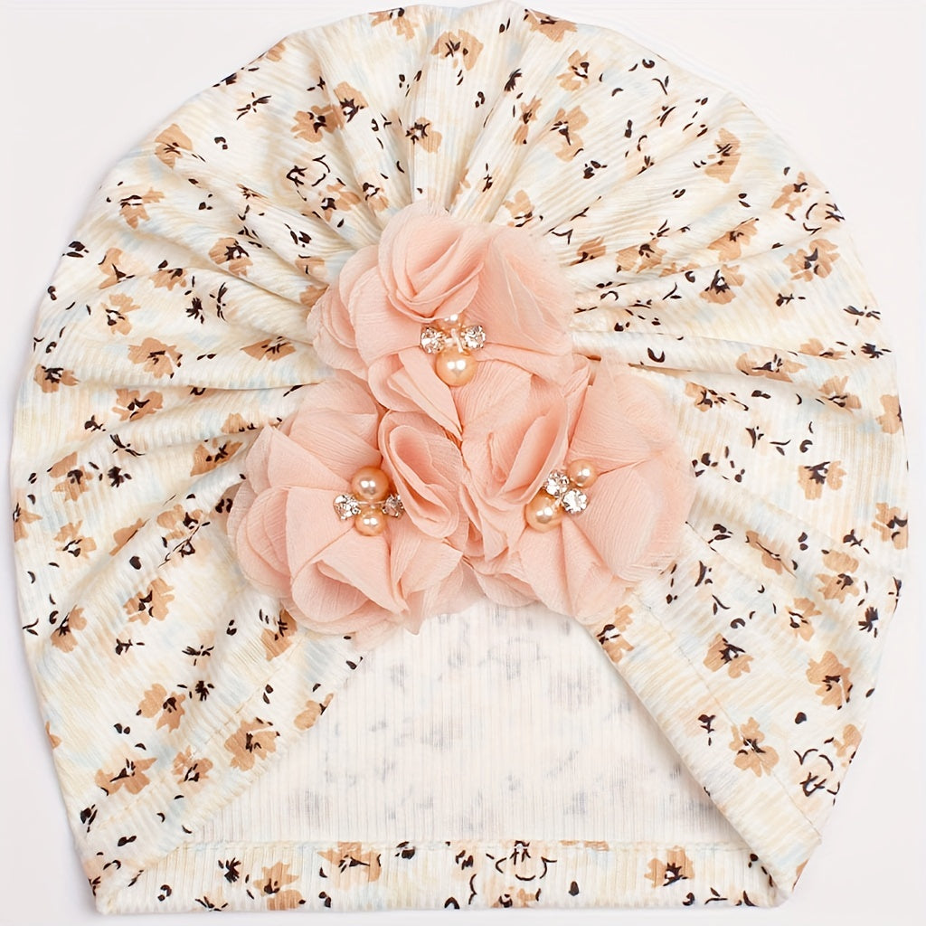 Threaded Print Baby Hat Baby Headscarf Hat