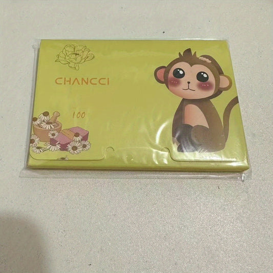 100 Pcs Anime Style Face Blotting Paper Facial Control Absorbing Wipes