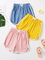 3 Packs Girls Casual Athletic Shorts Kids Active Yoga Shorts