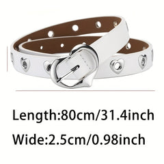 Kids Heart Eyelet Heart Buckle Belt for Girls