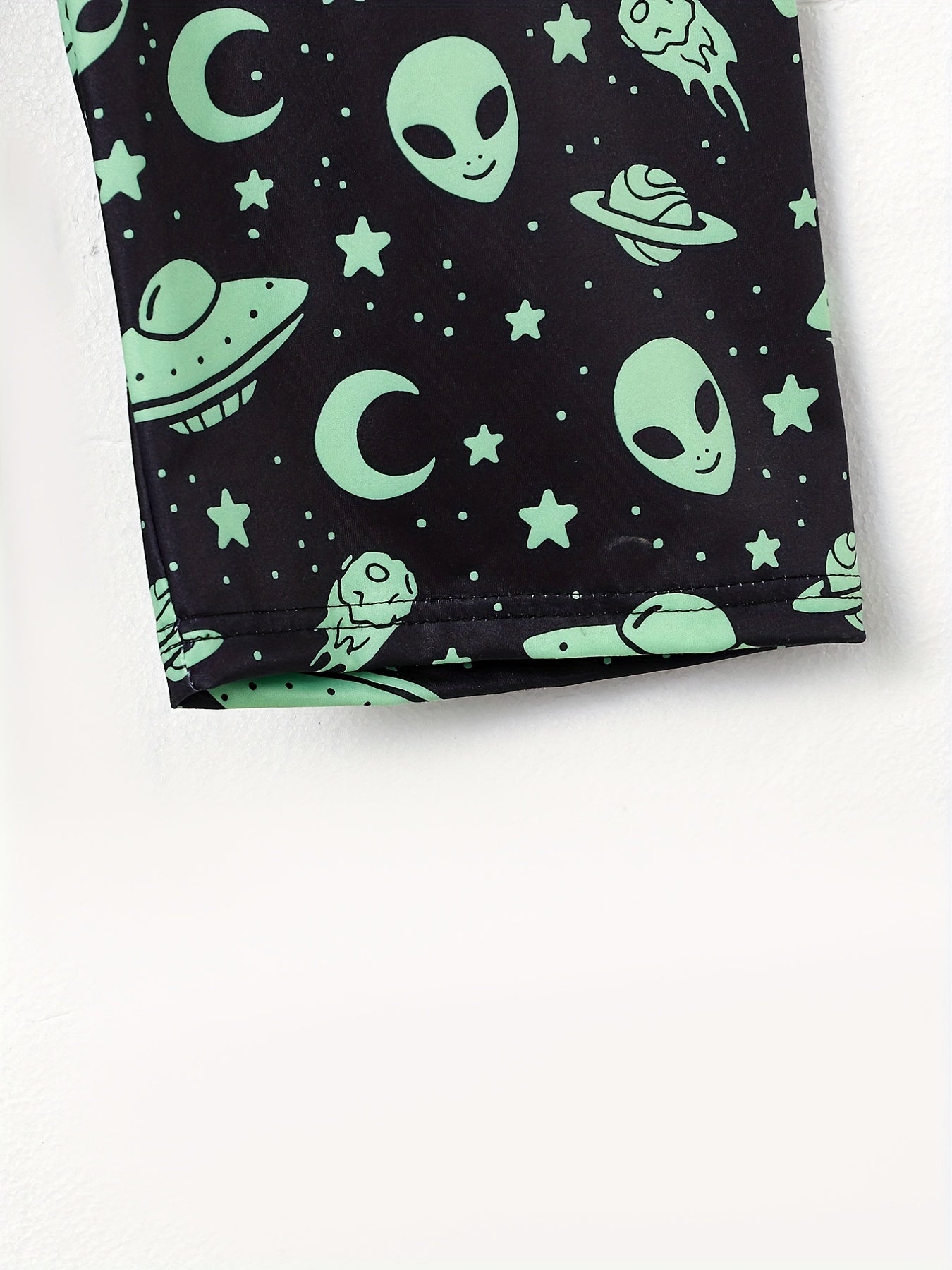 Alien Print Sleep Bottom Cozy Elastic Long Pants