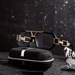 Men's Square Frame Sunglasses UV Protection