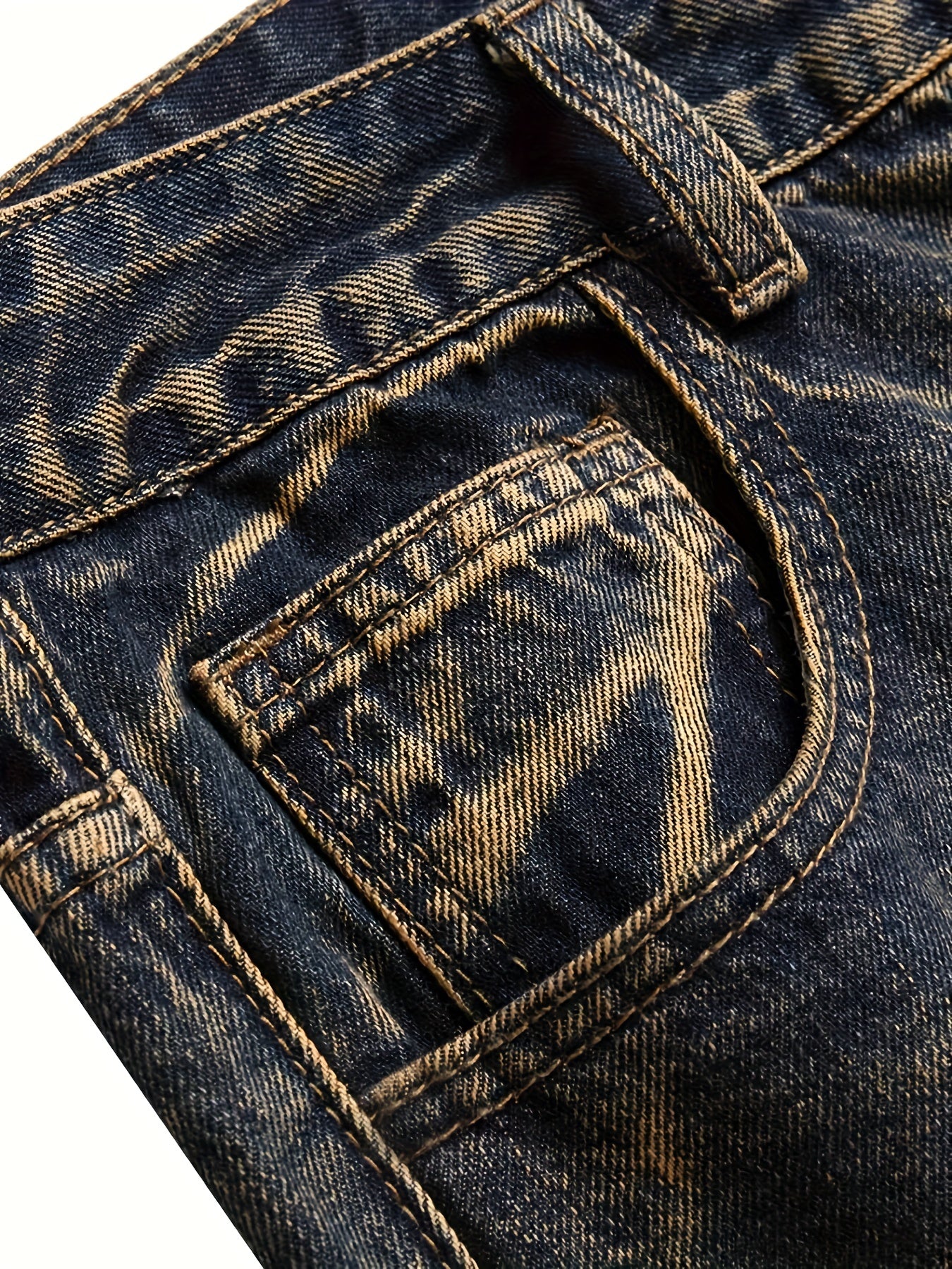 Men's Slim Fit Ripped Jeans Casual Distressed Vintage Denim Pants