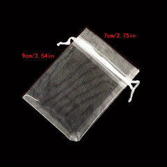 25pcs Christmas Organza Gift Bags Drawstring Pouches Party Favors