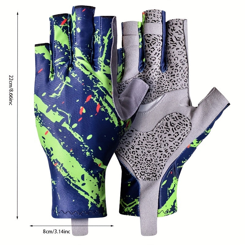 Sun Protection Tactical Fishing Gloves Breathable Non-slip Half Finger Gloves