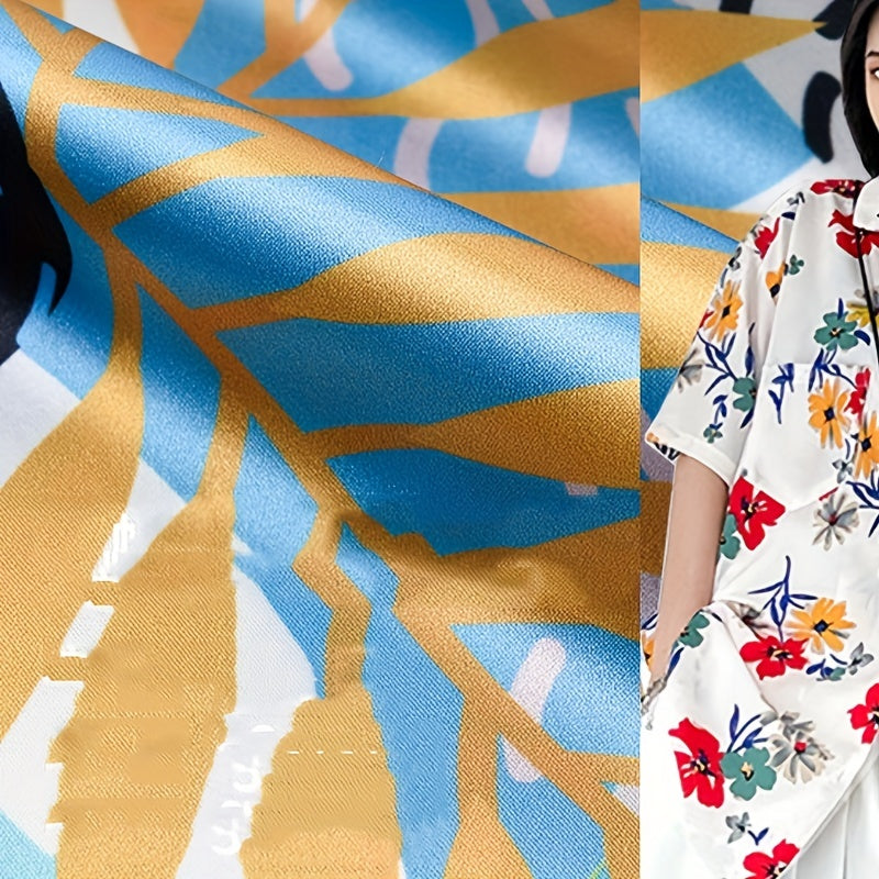 Digital Printed Satin Nightgown Slip Dress Fabric DIY Sewing Supplies