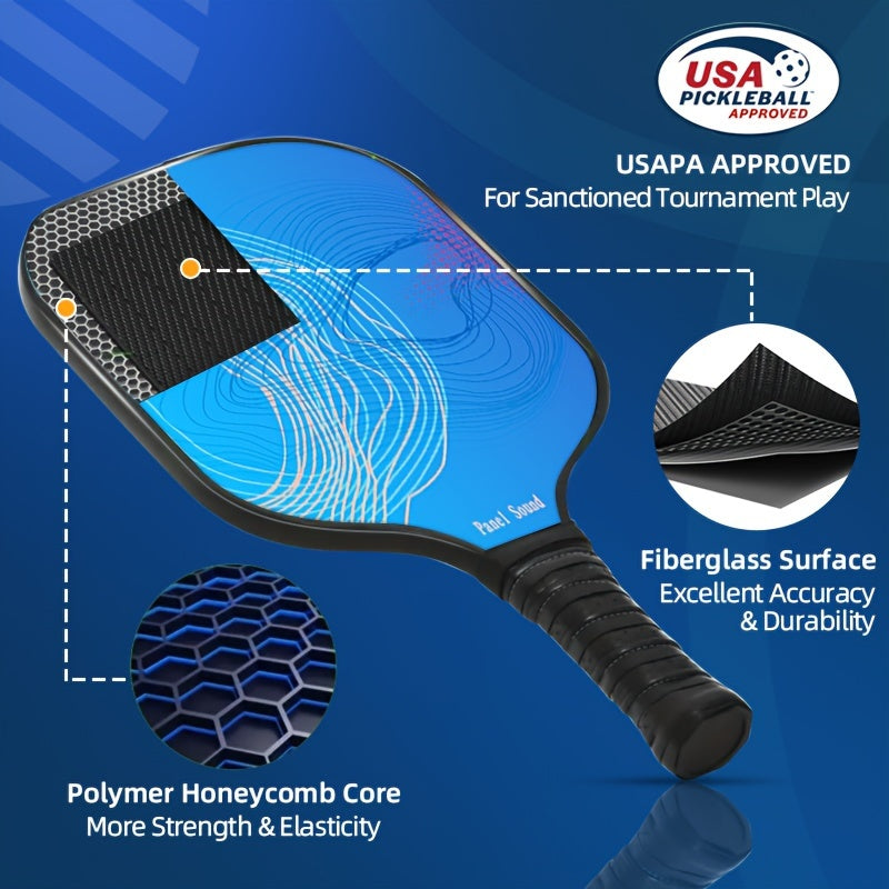 USAPA Approved Lightweight Pickleball Paddles with Fiberglass Surface