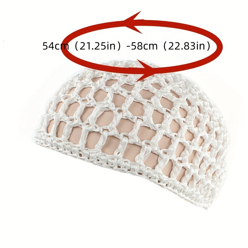 1pc Mesh Hair Net Crochet Cap Snood Long Hair Care Cover Hat
