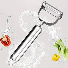 Stainless Steel Double Sided Veggie Peeler & Fruit Slicer