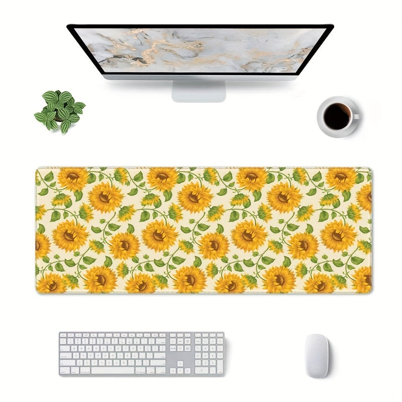 Sunflower Mouse Pad Gaming Mouse Pad 80x29 Large Non Slip Rubber Base Mousepad