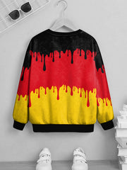 Colorful Paint Print Kid's Sweatshirt Unisex Pullover Top
