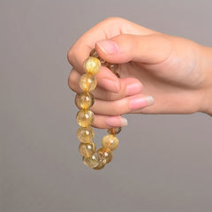 AierCrystal Brazilian Titanium Rutilated Crystal Bracelet