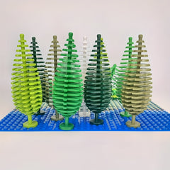 2 PCS Street Scene City Greenery Forest MOC Pine Spruce Fir Tree Models