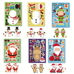Christmas Stickers Santa Snowman Reindeer DIY Holiday Party Gift Bag Filling