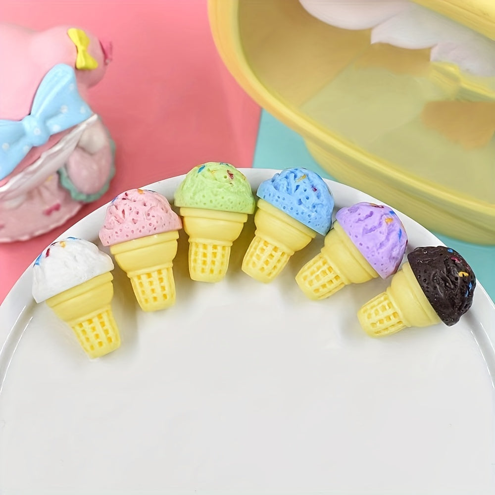 10pcs Mixed Pack DIY Ice Cream Donut Accessories for Crafts and Decor