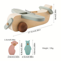 Wooden Airplane Toy for Kids - Develop Hands-On Ability