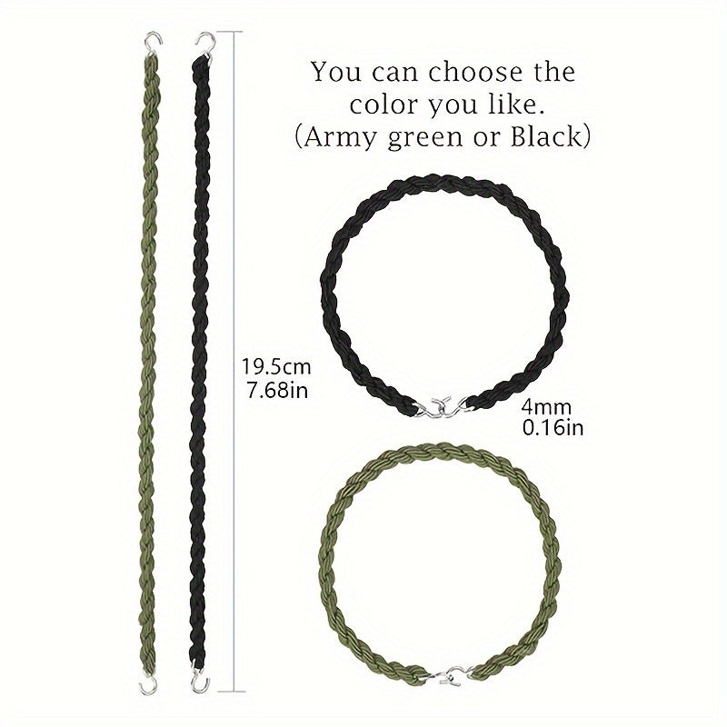 Military Boot Straps Elastic Bands with Metal Hook for Hiking & Camping