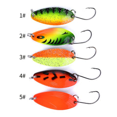 5pcs Metal Sequin Fishing Lures Hard Baits for Bass and Sea Fishing