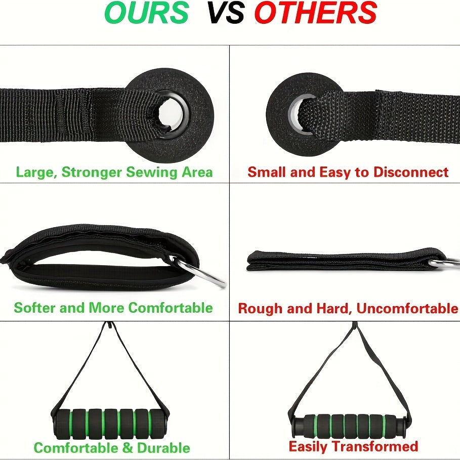 Resistance Bands Set with Door Anchor Handles Ankle Straps for Strength Training