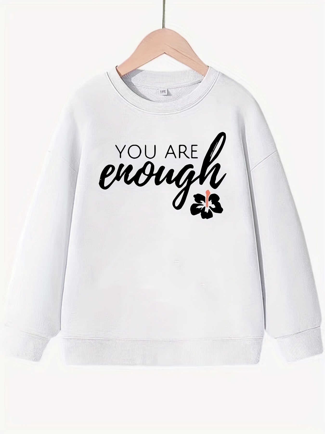 Girls Round Neck Sweatshirt Long Sleeve Top Pullovers
