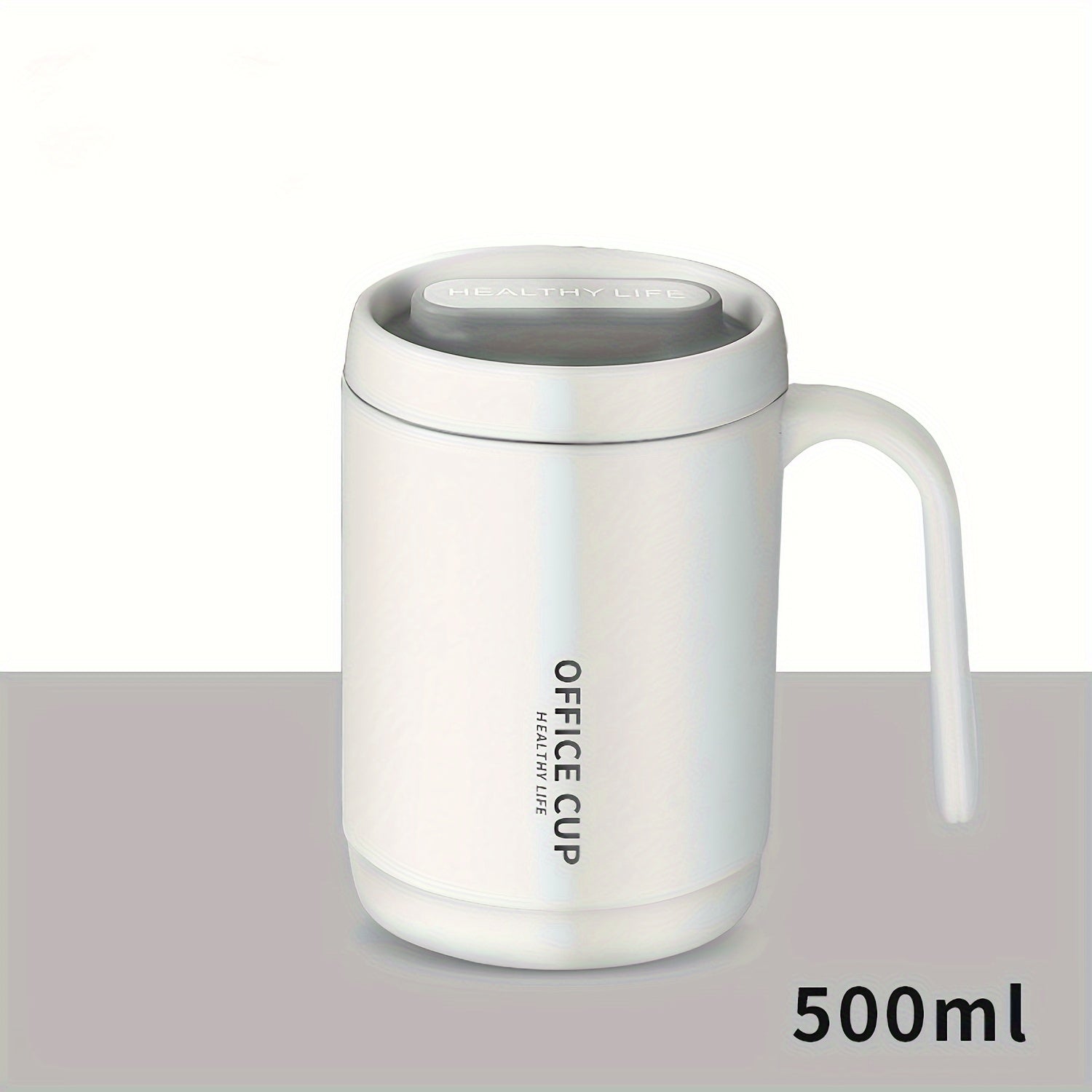 Large Capacity Stainless Steel Water Cup With Cover And Straw