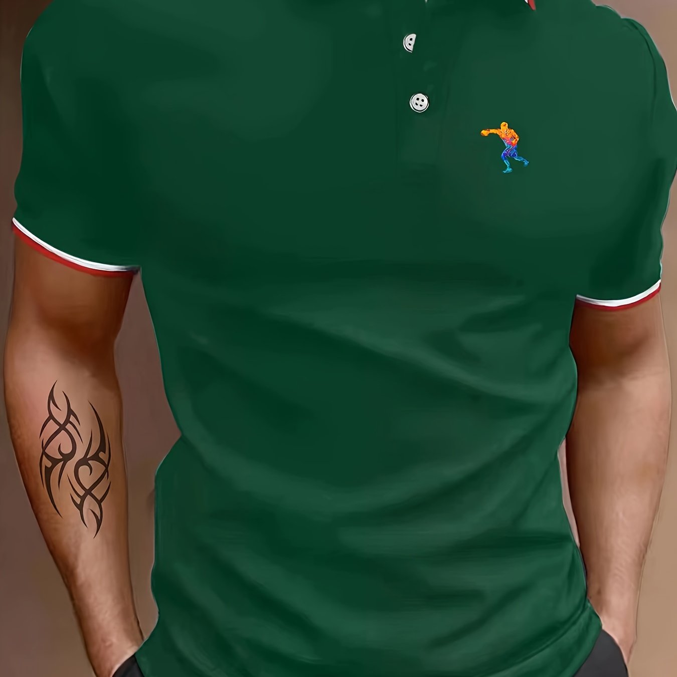 Men's Breathable Golf Short Sleeve Shirts Sports Top For Athletic Gym