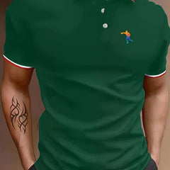 Men's Breathable Golf Short Sleeve Shirts Sports Top For Athletic Gym