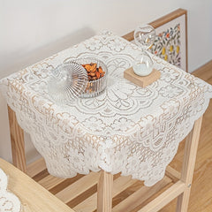 Polyester Round Lace Tablecloth Cafe Desktop Decoration Background Cloth