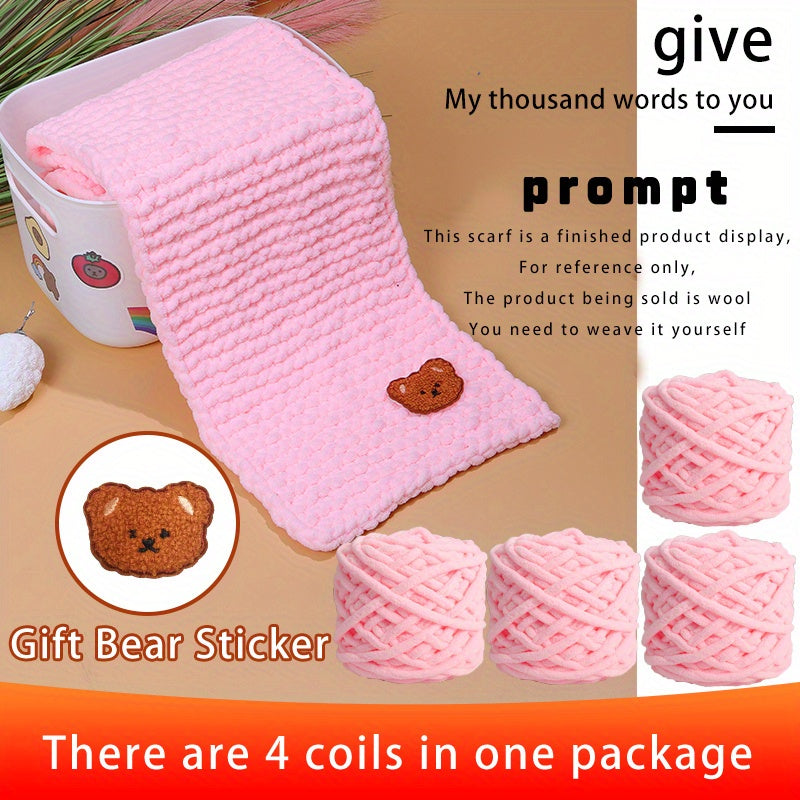 DIY Braided Scarf Kit with Bear Sticker