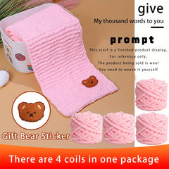 DIY Braided Scarf Kit with Bear Sticker