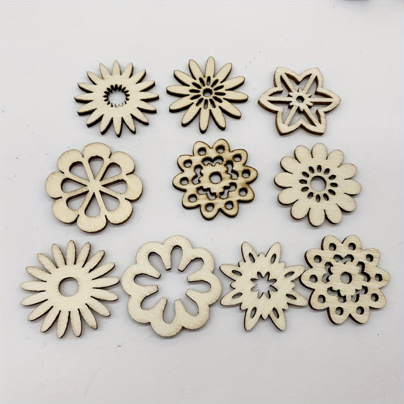 20pcs DIY Mini Wooden Crafts Painting Decorating Staining