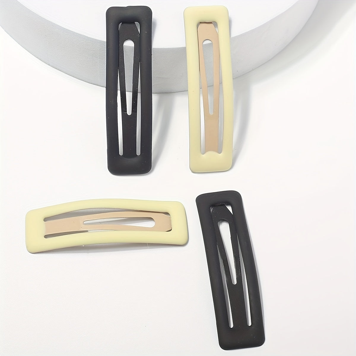 4pcs Plain Hair Clips Hairpins Decorative Girls Hair Accessories