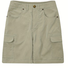 Versatile Solid Cargo Shorts for Women with Pockets