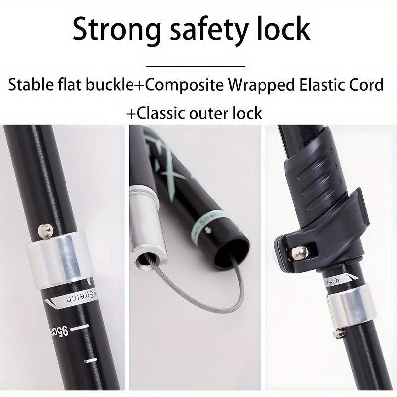 Telescopic Hiking Pole Lightweight Aluminum Alloy Mountaineering Stick