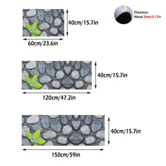 Stone Path Floor Mat Soft Non Slip Waterproof Stain Resistant
