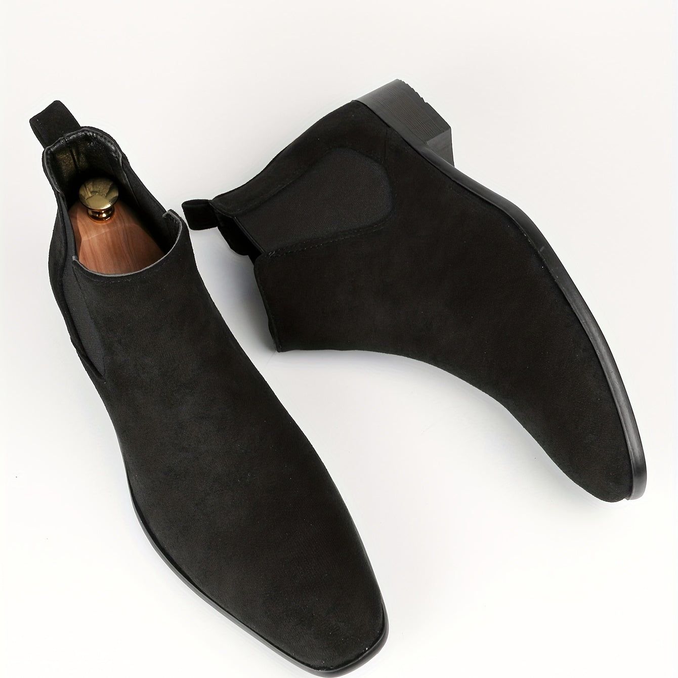 Men's Chelsea Boots Dress Casual Ankle Boots Slip On Shoes For Camping
